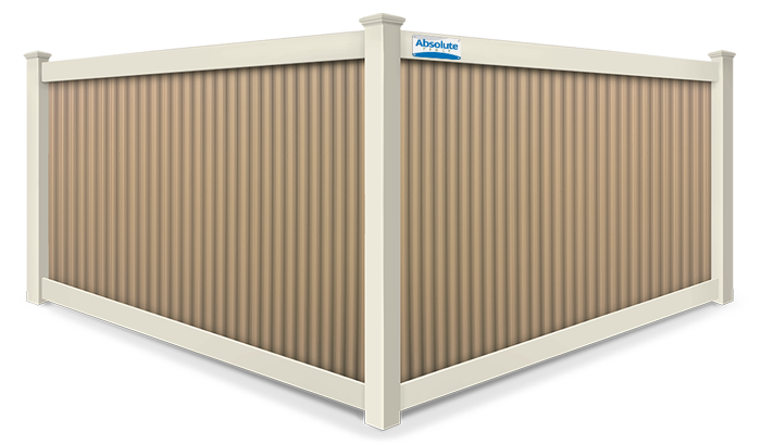 Brown corrugated steel fence contractor in Montana