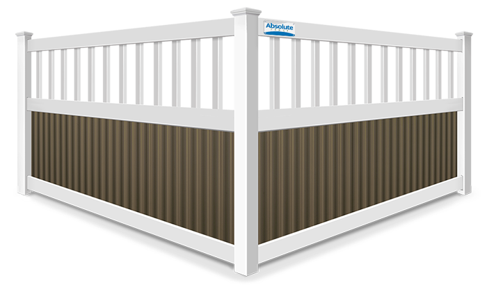 Brown With Spindles Metal Panel fence company in Montana