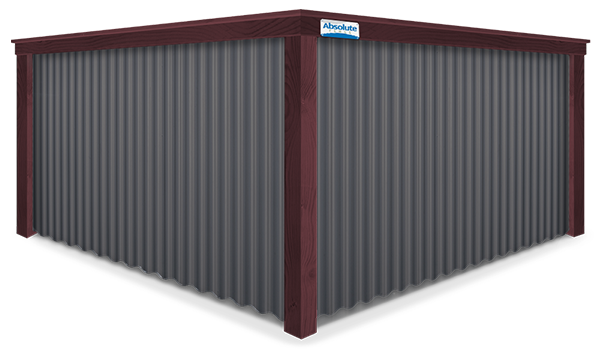 Black Cedar Frame Galvanized R-Panel Steel fence contractor in Montana