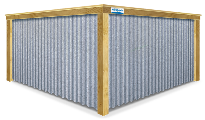 Cedar Frame Galvanized R-Panel steel fence contractor in Montana