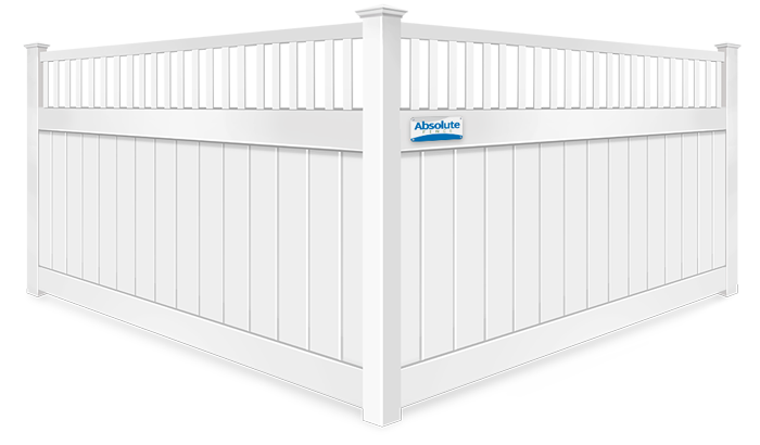 Decorative spindle top vinyl fence company in Montana
