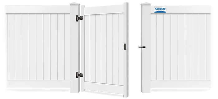 Vinyl gate in open position