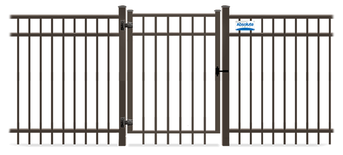 Metal gate in closed position
