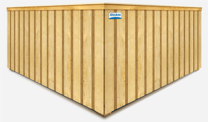 Decorative wood privacy fence with cap & trim in Montana