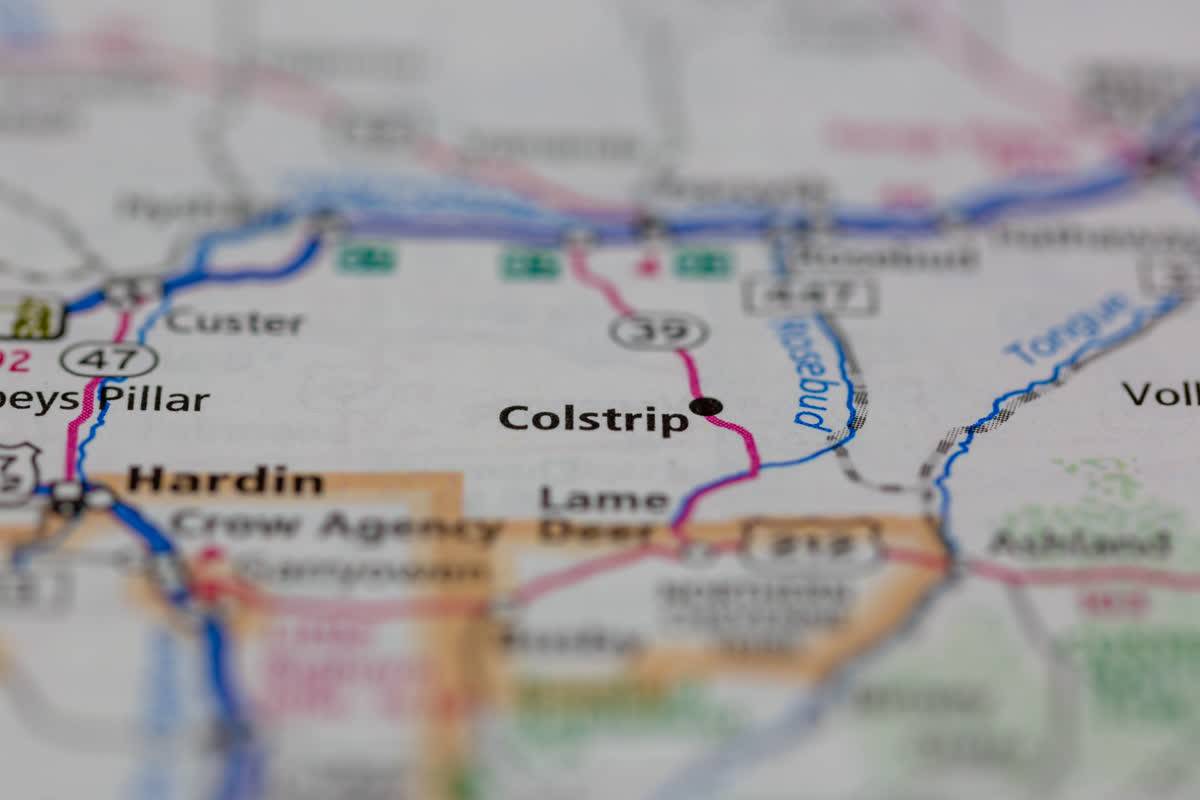 Large map view in Colstrip Montana