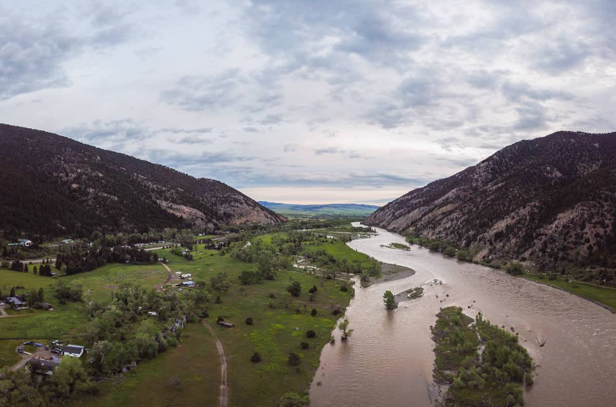 Beautiful landscape view in Livingston Montanta