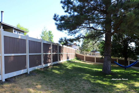 Livingston MT Corrugated Steel Vinyl Fence-4