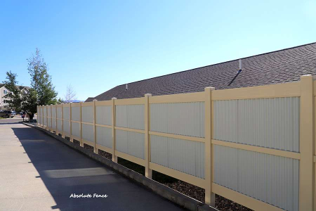 Livingston MT Corrugated Steel Vinyl Fence-7